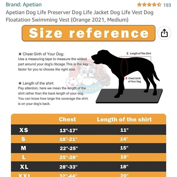 NWT Apetian Dog Life Preserver - Jacket - Vest Medium - Picture 4 of 11